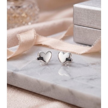 TOPOS CORAZON LISO EN PLATA...