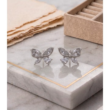 TOPOS MARIPOSA EN PLATA LEY...