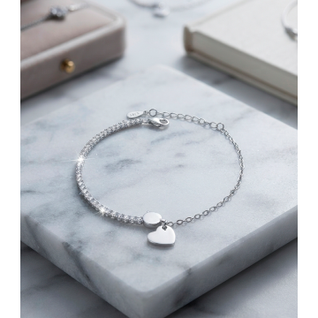 PULSERA CON DIJE CORAZON EN...