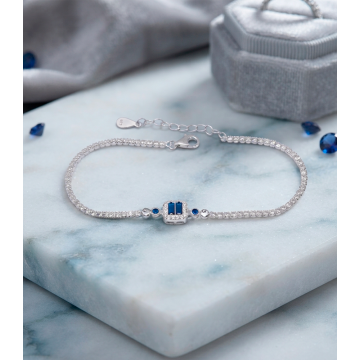 PULSERA TENIS EN PLATA LEY...