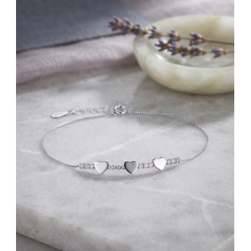 PULSERA CORAZONES EN PALTA...