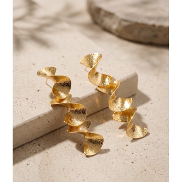ARETES ONDAS EN BRONCE 632602